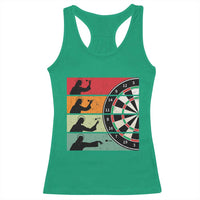 Vintage Darts Player Christian Faith Gift Racerback Tank Top Jesus Bullseye Shooter - Wonder Print Shop
