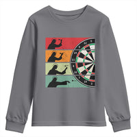 Vintage Darts Player Christian Faith Gift Youth Sweatshirt Jesus Bullseye Shooter - Wonder Print Shop