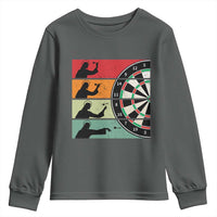 Vintage Darts Player Christian Faith Gift Youth Sweatshirt Jesus Bullseye Shooter - Wonder Print Shop