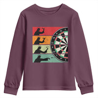 Vintage Darts Player Christian Faith Gift Youth Sweatshirt Jesus Bullseye Shooter - Wonder Print Shop