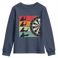 Vintage Darts Player Christian Faith Gift Youth Sweatshirt Jesus Bullseye Shooter - Wonder Print Shop