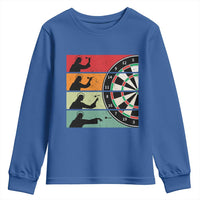 Vintage Darts Player Christian Faith Gift Youth Sweatshirt Jesus Bullseye Shooter - Wonder Print Shop