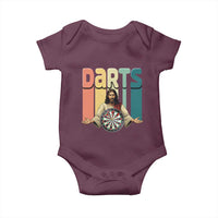 Funny Jesus Dart Player Sunset Retro Vintage Baby Onesie Christian Dartist Gift - Wonder Print Shop