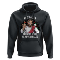 Keep Calm And Trust In Jesus Hoodie Christian Dartist Gift - Wonder Print Shop