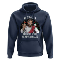 Keep Calm And Trust In Jesus Hoodie Christian Dartist Gift - Wonder Print Shop