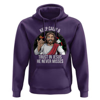 Keep Calm And Trust In Jesus Hoodie Christian Dartist Gift - Wonder Print Shop