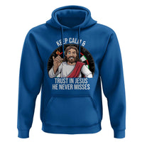 Keep Calm And Trust In Jesus Hoodie Christian Dartist Gift - Wonder Print Shop
