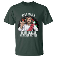Keep Calm And Trust In Jesus T Shirt Christian Dartist Gift - Wonder Print Shop