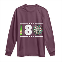 Darts Master 180 And Beer Long Sleeve Shirt Funny Bullseye Shooter Gift - Wonder Print Shop