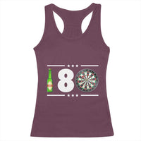 Darts Master 180 And Beer Racerback Tank Top Funny Bullseye Shooter Gift - Wonder Print Shop