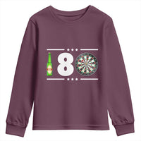 Darts Master 180 And Beer Youth Sweatshirt Funny Bullseye Shooter Gift - Wonder Print Shop