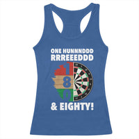 One Hundred And Eighty Racerback Tank Top Funny Darts Player Gift - Wonder Print Shop