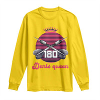 Darts Queen 180 Max Score Long Sleeve Shirt Funny Bullseye Shooter Gift - Wonder Print Shop