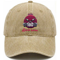 Darts Queen 180 Max Score Washed Cotton Baseball Cap Funny Bullseye Shooter Gift