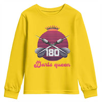 Darts Queen 180 Max Score Youth Sweatshirt Funny Bullseye Shooter Gift - Wonder Print Shop