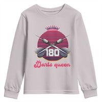 Darts Queen 180 Max Score Youth Sweatshirt Funny Bullseye Shooter Gift - Wonder Print Shop