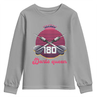 Darts Queen 180 Max Score Youth Sweatshirt Funny Bullseye Shooter Gift - Wonder Print Shop