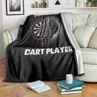 World's Okayest Dart Player Throw Blanket Funny Bullseye Shooter Gift - Wonder Print Shop