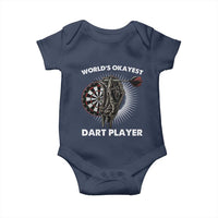World's Okayest Dart Player Baby Onesie Funny Bullseye Shooter Gift - Wonder Print Shop