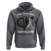 World's Okayest Dart Player Hoodie Funny Bullseye Shooter Gift - Wonder Print Shop