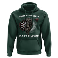 World's Okayest Dart Player Hoodie Funny Bullseye Shooter Gift - Wonder Print Shop