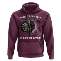 World's Okayest Dart Player Hoodie Funny Bullseye Shooter Gift - Wonder Print Shop