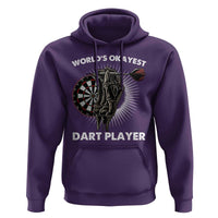World's Okayest Dart Player Hoodie Funny Bullseye Shooter Gift - Wonder Print Shop