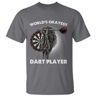 World's Okayest Dart Player T Shirt Funny Bullseye Shooter Gift - Wonder Print Shop