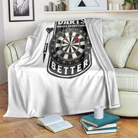 Darts Makes Everything Better Throw Blanket Darts Lover Gift - Wonder Print Shop