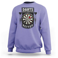 Darts Makes Everything Better Sweatshirt Darts Lover Gift - Wonder Print Shop
