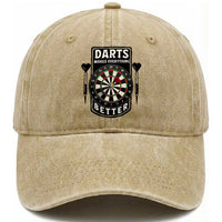 Darts Makes Everything Better Washed Cotton Baseball Cap Darts Lover Gift