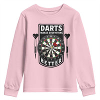 Darts Makes Everything Better Youth Sweatshirt Darts Lover Gift - Wonder Print Shop