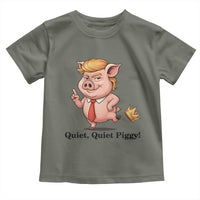 Quiet Quiet Piggy Toddler T Shirt Funny No Kings Pig Political - Wonder Print Shop