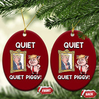 Resistance Movement Quiet Quiet Piggy Ceramic Ornament Funny Pig Political - Wonder Print Shop