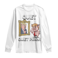 Resistance Movement Quiet Quiet Piggy Long Sleeve Shirt Funny Pig Political - Wonder Print Shop