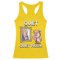 Resistance Movement Quiet Quiet Piggy Racerback Tank Top Funny Pig Political - Wonder Print Shop