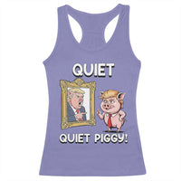 Resistance Movement Quiet Quiet Piggy Racerback Tank Top Funny Pig Political - Wonder Print Shop