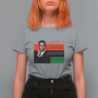 Motivational Malcolm X Quote T Shirt For Women Black History Month Gift - Wonder Print Shop