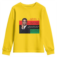 Motivational Malcolm X Quote Youth Sweatshirt Black History Month Gift - Wonder Print Shop