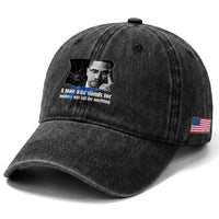 Malcolm X Quote Washed Cotton Baseball Cap A Man Who Stands For Nothing Will Fall
