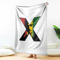 Malcolm X Throw Blanket African American Heritage Gift - Wonder Print Shop