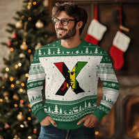 Malcolm X Ugly Christmas Sweater African American Heritage Gift - Wonder Print Shop