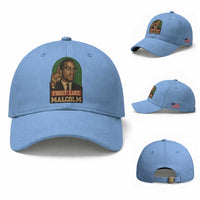 Fight Like Malcolm X Baseball Cap Black History Month Inspirational Gift