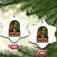 Fight Like Malcolm X Ceramic Ornament Black History Month Inspirational Gift - Wonder Print Shop