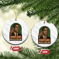 Fight Like Malcolm X Ceramic Ornament Black History Month Inspirational Gift - Wonder Print Shop