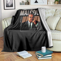 Black History Hero Malcolm X Throw Blanket Stumbling Is Not Falling TS12