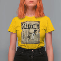 Malcolm X Historical Newspaper T Shirt For Women Stumbling Is Not Falling Black History TS12