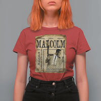 Malcolm X Historical Newspaper T Shirt For Women Stumbling Is Not Falling Black History TS12