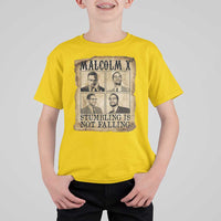 Malcolm X T Shirt For Kid Stumbling Is Not Falling Historical Poster TS12