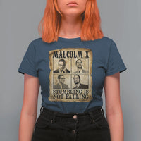 Malcolm X T Shirt For Women Stumbling Is Not Falling Historical Poster TS12